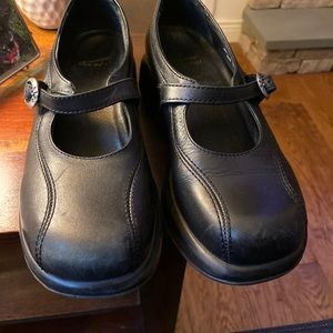 Dansko black leather shoes